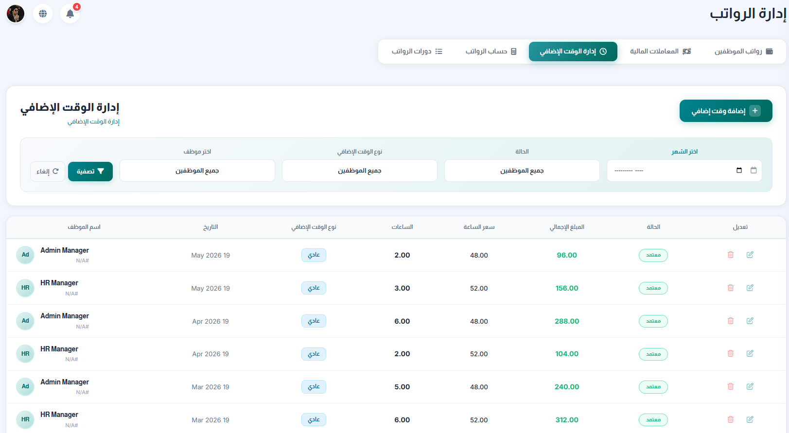 Dashboard Front